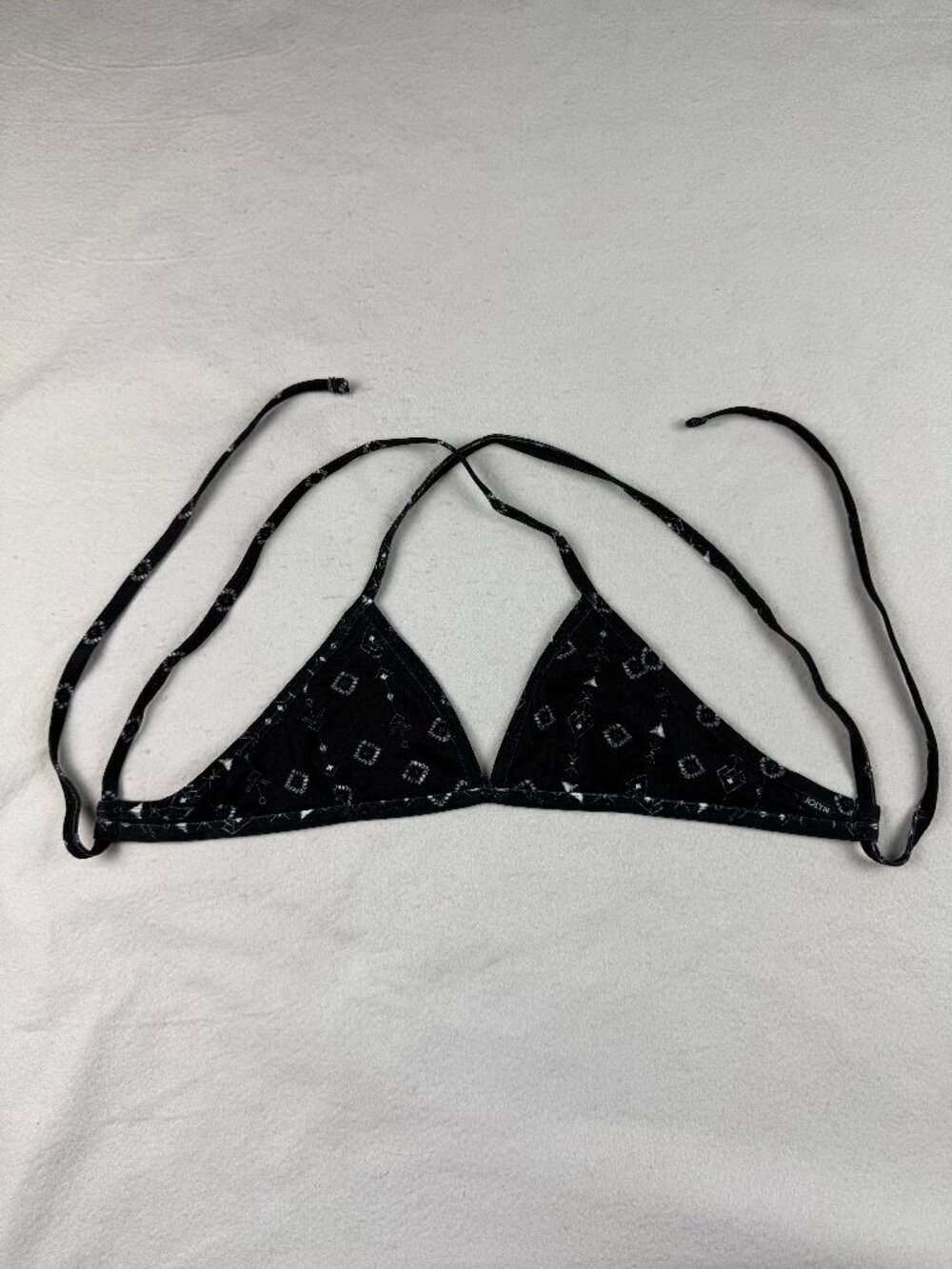 Jolyn Triangle Top  Black/White Print Size S